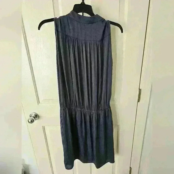 VINCE Black V Neck Drawstring Waist Tunic Popover Dress Size XSmall - Picture 3 of 3